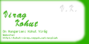 virag kohut business card